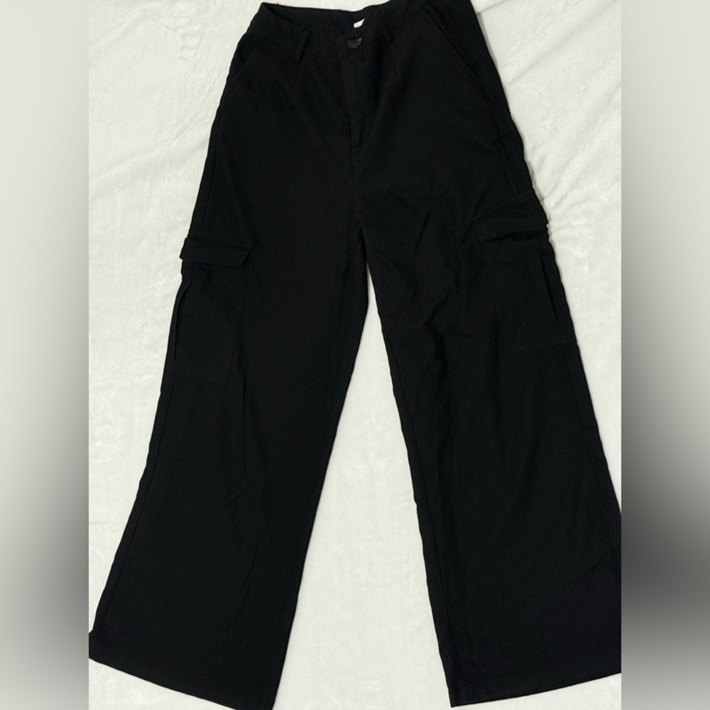 Black Wide-Leg Pants